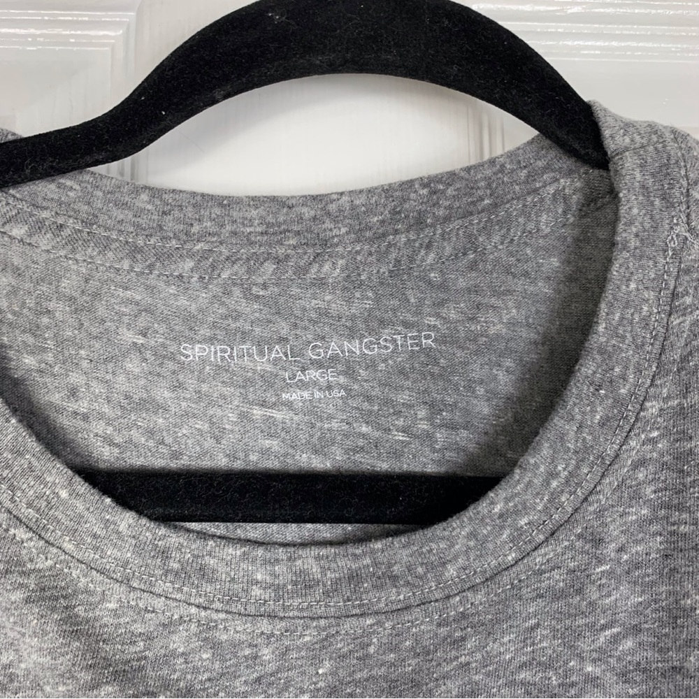 Spiritual Gangster Monogram Short Sleeve Tee Gray Men Size Large - Picture 4 of 4